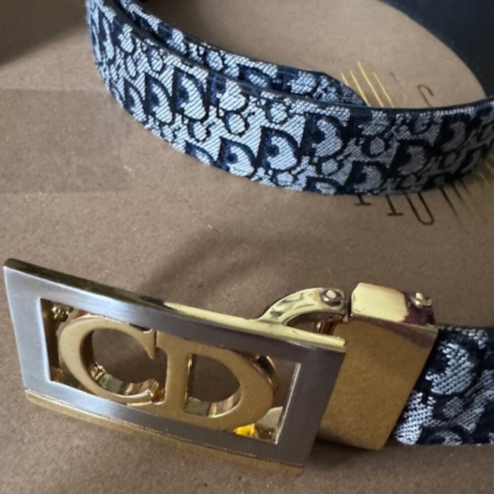 Rare Vintage Christian Dior Signature Monogram Belt